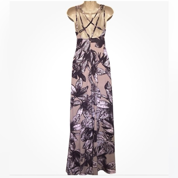Maaji Purple Beach Bound Print Strap Back Maxi Dress Sz S - Picture 5 of 8